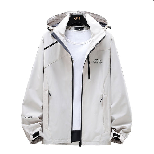 Damen Leichte Wasserabweisende Outdoorjacke mit Kapuze, Brustreißverschluss und verstellbaren Bündchen Echoarchiv