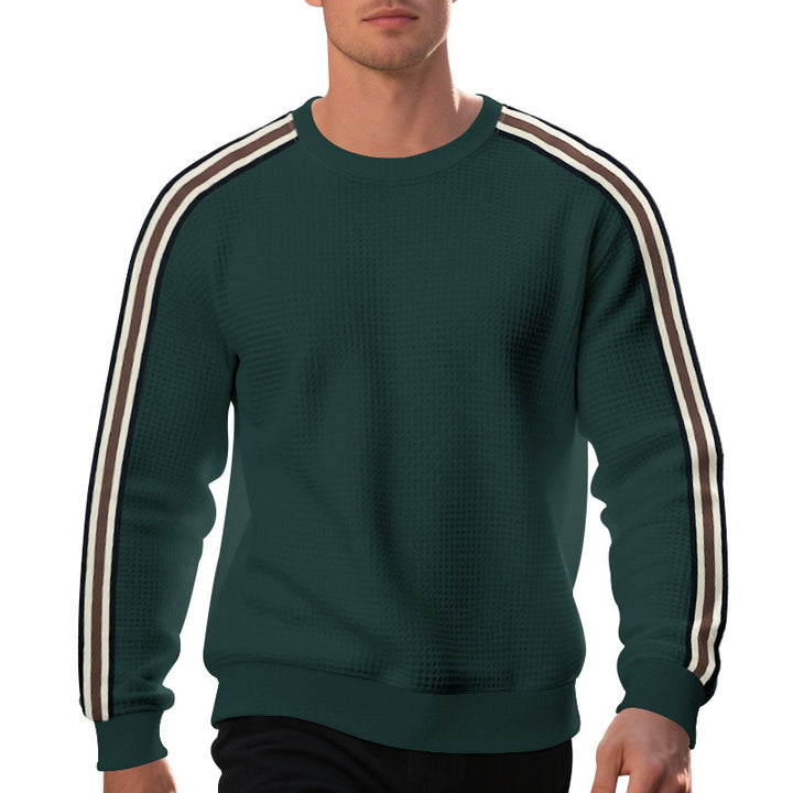 Herren Sweatshirt mit strukturiertem Design und seitlichen Streifen Echoarchiv