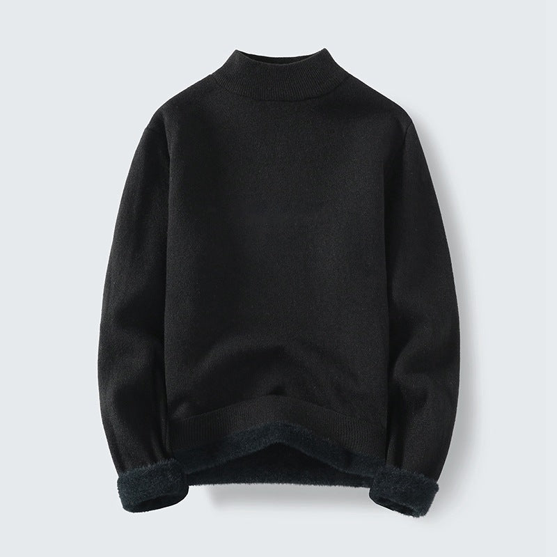 Damen Feinstrick-Mockneck-Pullover mit wärmendem Fleece-Innenfutter und umgeschlagenen Teddy-Bündchen Echo Archiv