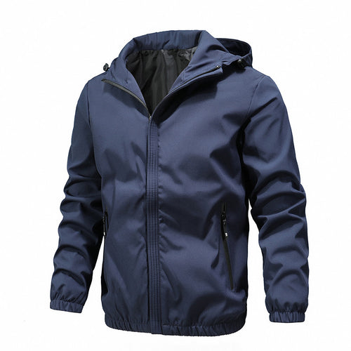 Herren Softshelljacke mit Kapuze, wind- und wasserabweisend, elastischen Bündchen Echoarchiv