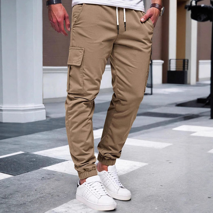 Herren Cargo-Hose mit elastischem Bund und multifunktionalen Taschen Echoarchiv