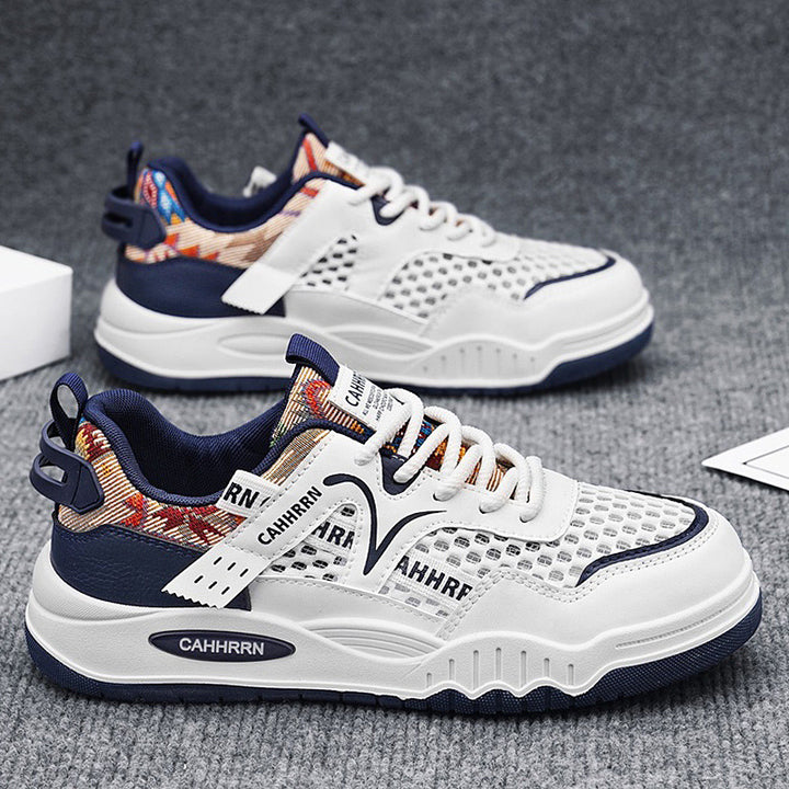 Unisex modische Mesh-City-Sneaker mit gewebtem Fersenmuster, gepolsterter Achillessektion und stoßdämpfender Plateau-Laufsohle – Norré