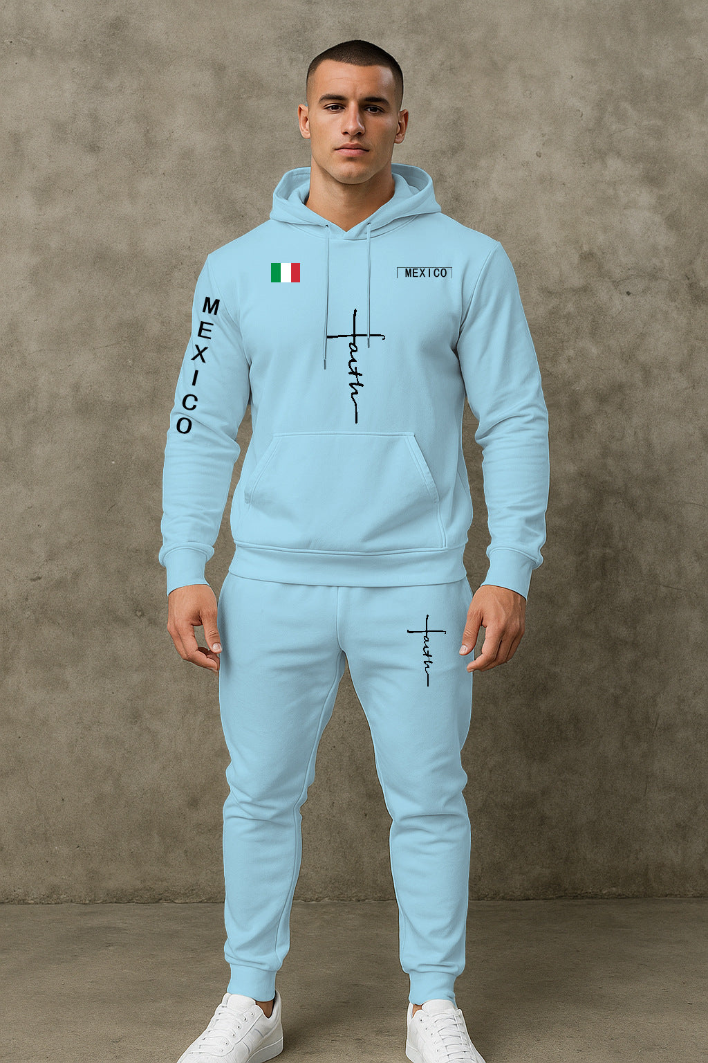 Herren Sport Hoodie und Jogginghose Set Echoarchiv