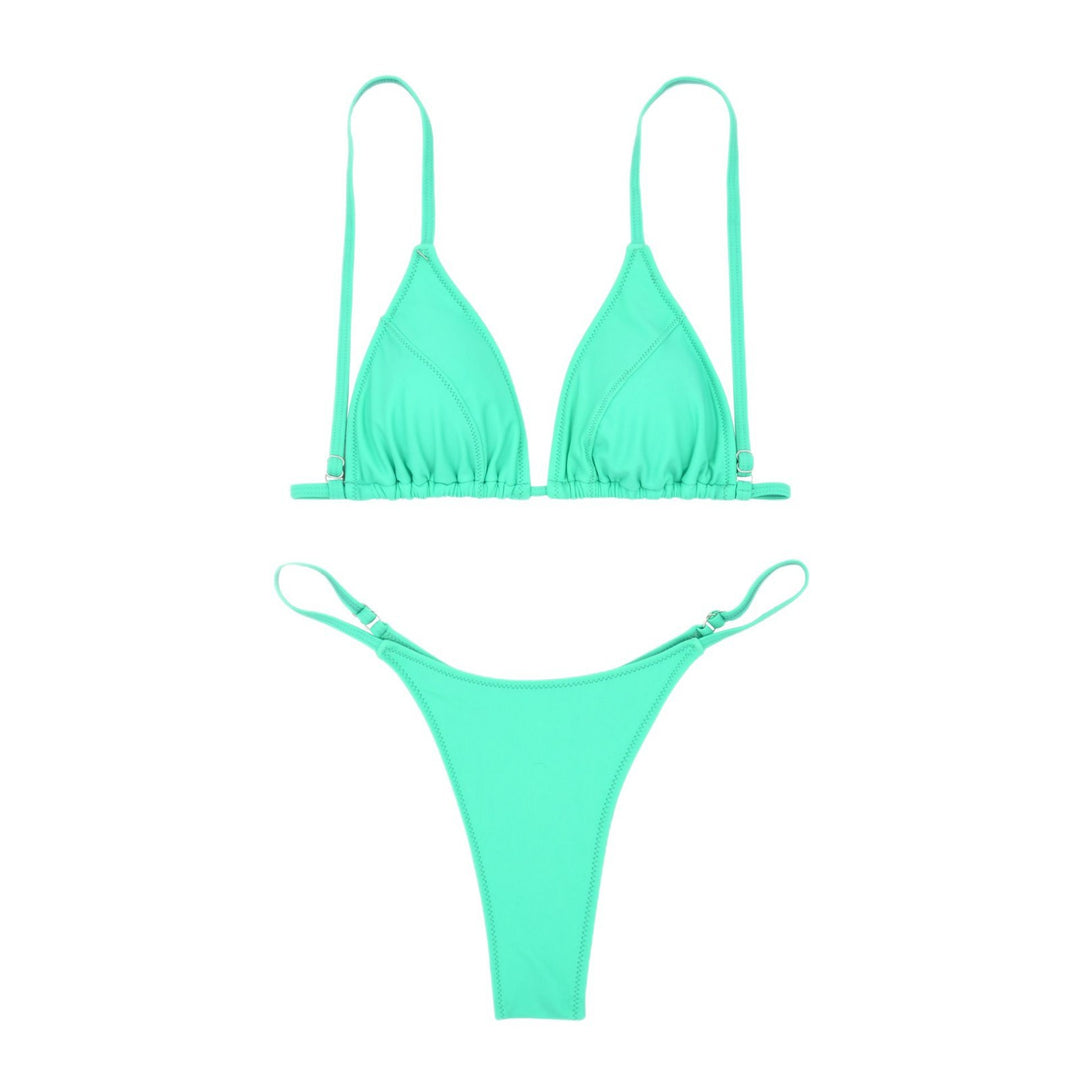 Damen Triangel-Bikini mit ultra-hohem Beinausschnitt und feiner Raffung Echo Archiv