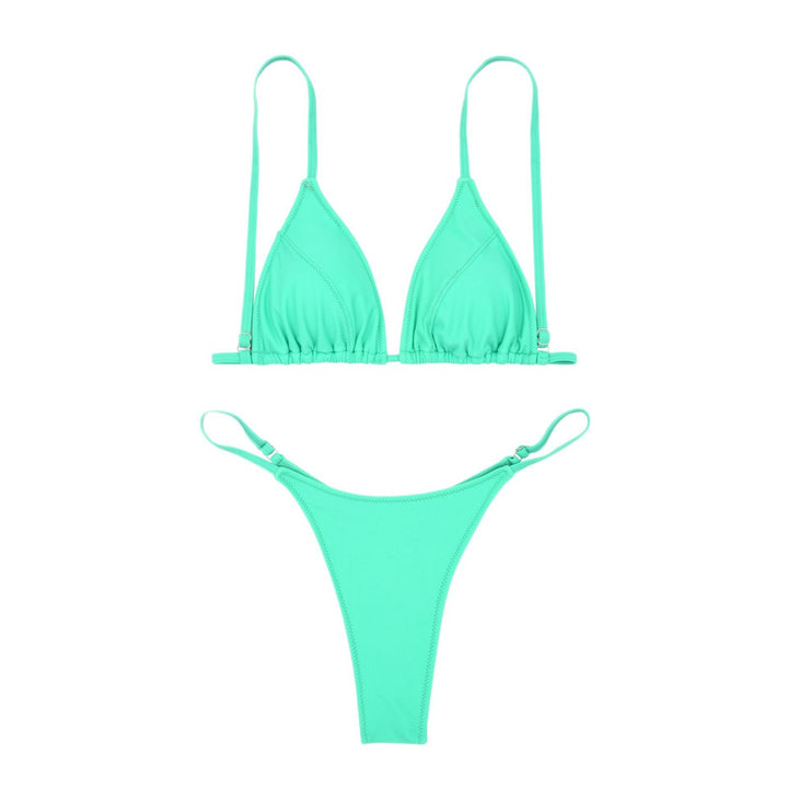 Damen Triangel-Bikini mit ultra-hohem Beinausschnitt und feiner Raffung Echo Archiv