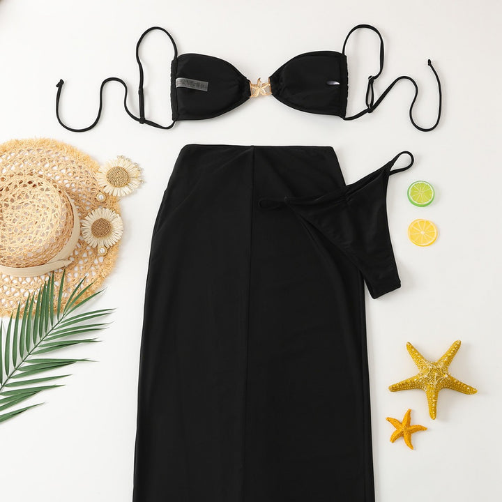 Damen Elegantes Bikini-Set mit modischem Wickelrock Echo Archiv