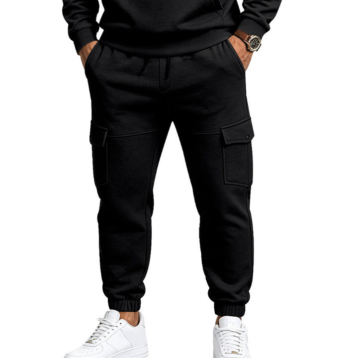 Herren Cargo-Jogginghose mit seitlichen Klappentaschen, Kordelzug und Elastischen Bündchen Echoarchiv