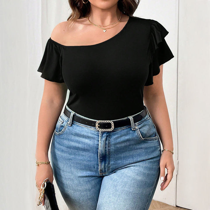 Damen Off-Shoulder Body mit Rüschendetail Echo Archiv