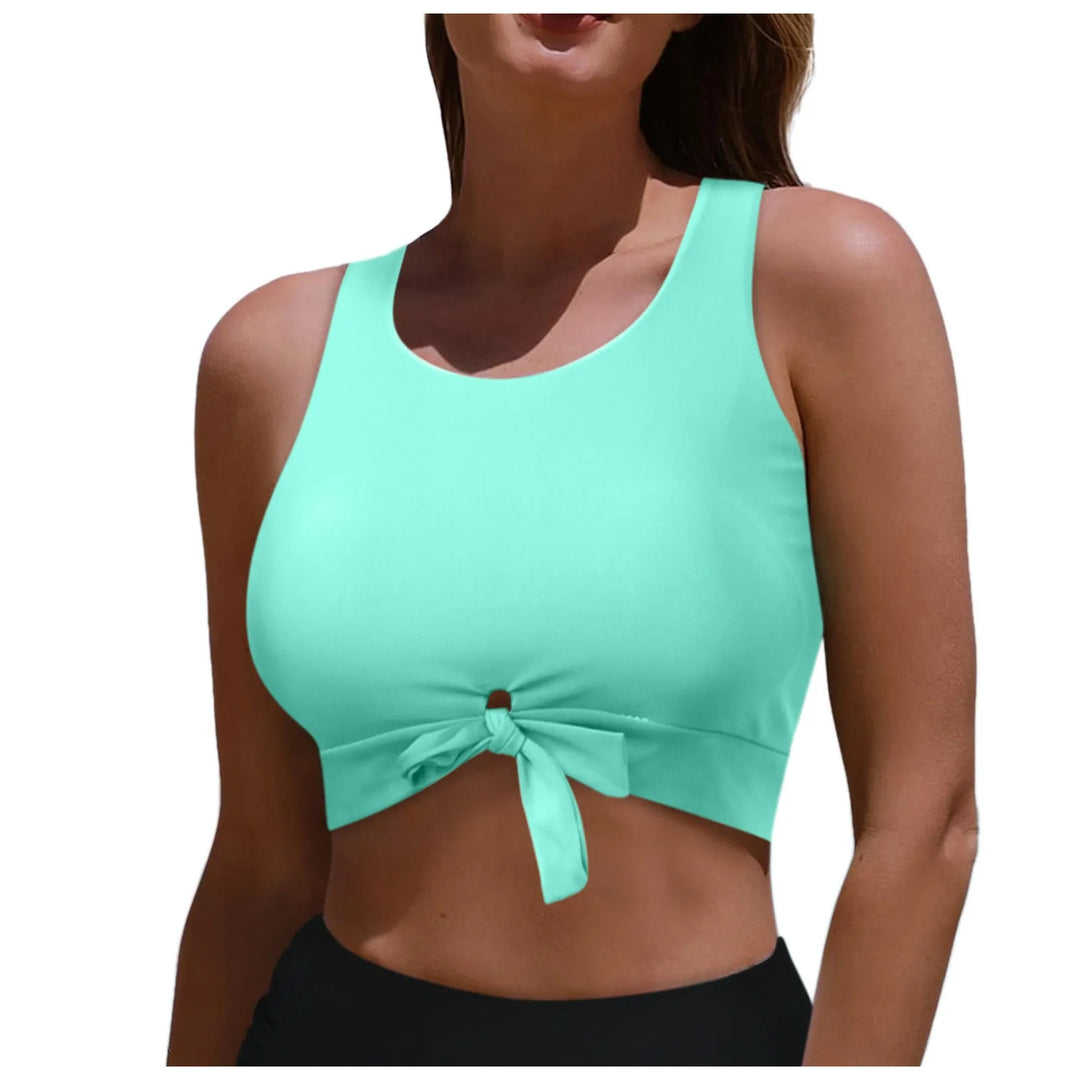 Damen Sportlicher Crop-Top mit Schlaufenbindung Echo Archiv