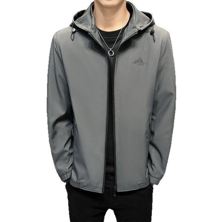 Herren leichte Funktionsjacke mit verstellbarer Kapuze Echoarchiv
