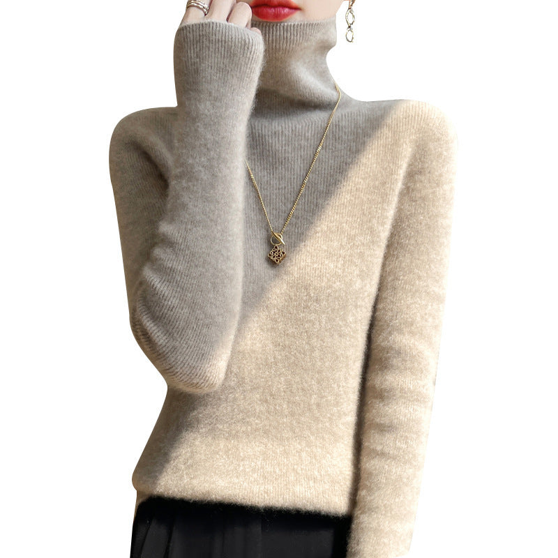 Damen Slim-Fit Rollkragenpullover aus weichem Angora-Mix Echoarchiv