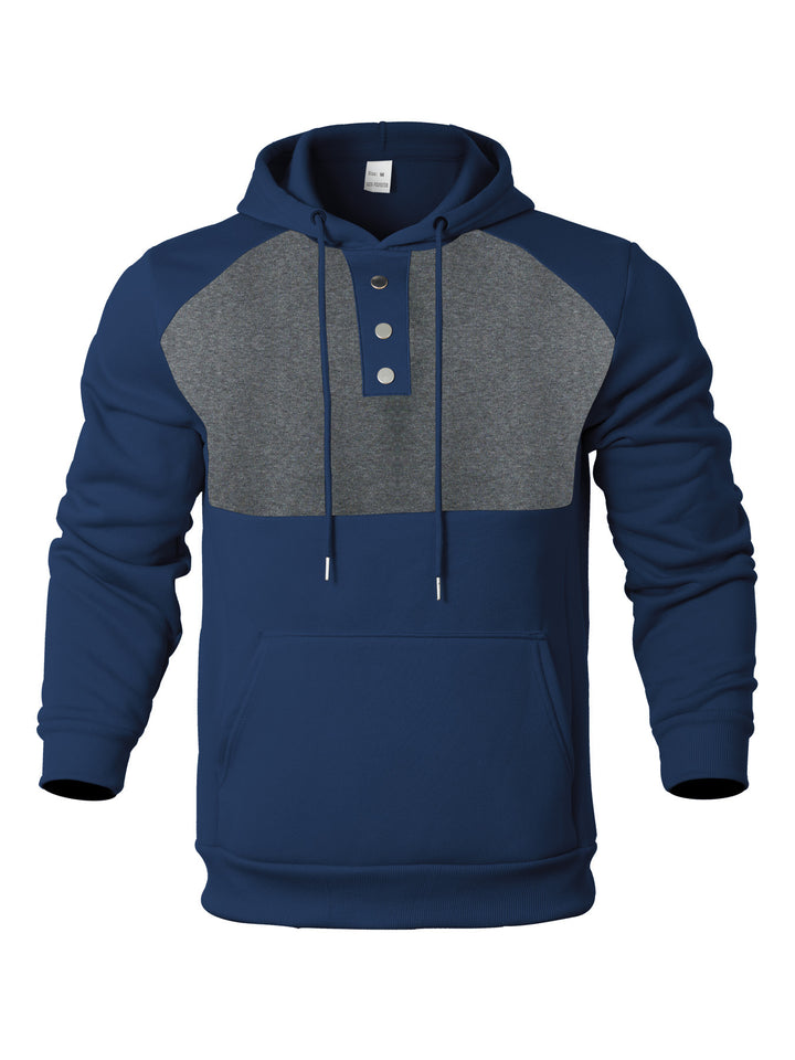 Herren Sportlicher Kapuzenpullover mit trendigem Zwei-Farben-Design Echoarchiv