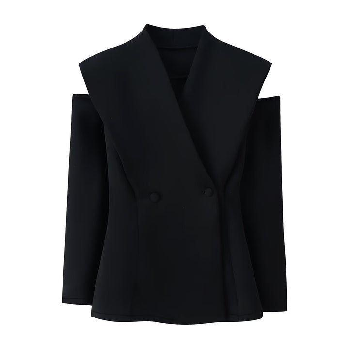 Damen elegante Blazerjacke mit modernem Schnitt und außergewöhnlichem Kragen Echo Archiv
