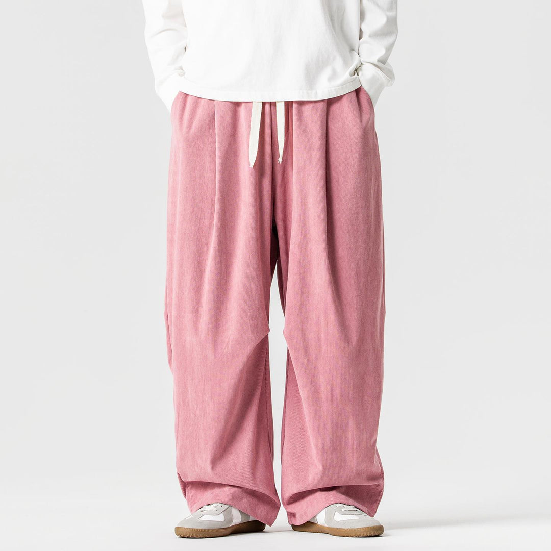 Herren nan weite Cordhose mit Tunnelzug, Bundfalten und relaxed Fit Echo Archiv