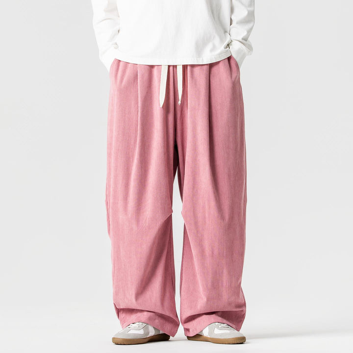 Herren nan weite Cordhose mit Tunnelzug, Bundfalten und relaxed Fit Echo Archiv