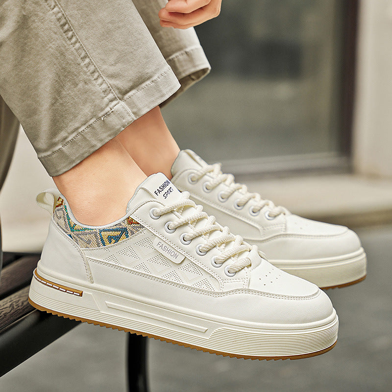 Damen Plateau-Sneaker mit Zierstickerei und gepolsterter Komfortsohle Echoarhiv – Névara