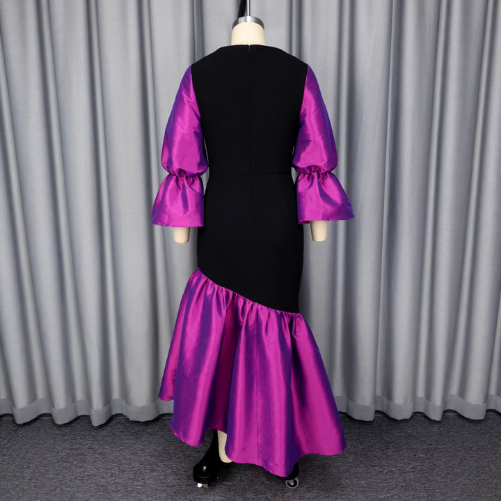 Damen Abendkleid mit voluminösen Ärmeln und elegantem Saum Echo Archiv