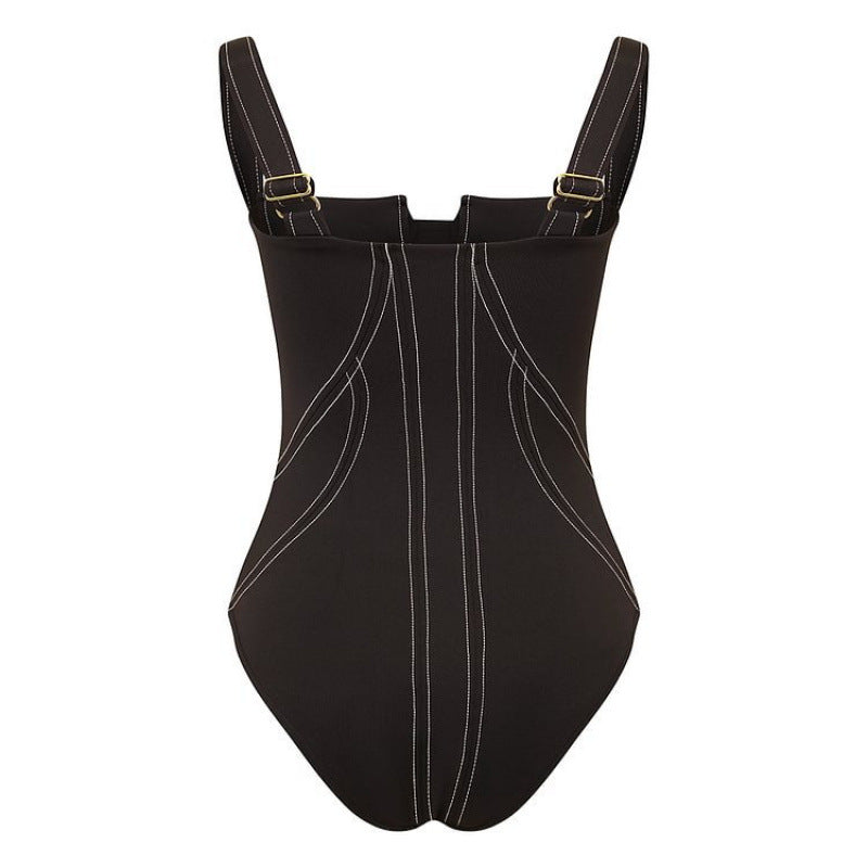 Damen Badeanzug-Set mit figurformendem Schnitt und eleganten Palazzohosen Echo Archiv
