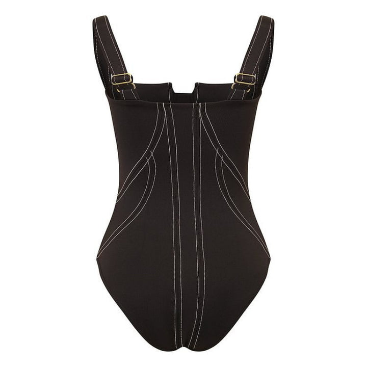 Damen Badeanzug-Set mit figurformendem Schnitt und eleganten Palazzohosen Echo Archiv