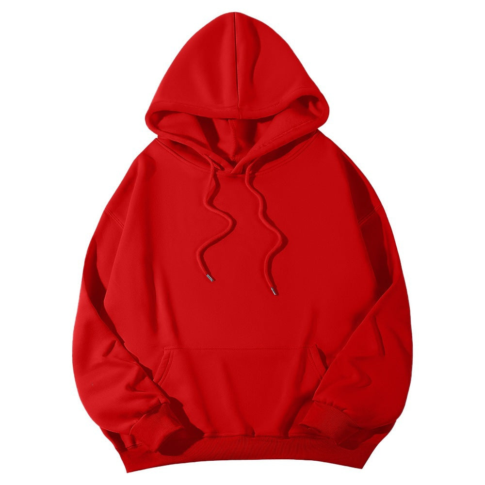 Unisex minimalistischer Kapuzenpullover mit verlängertem Rücken und Kängurutasche Echo Archiv