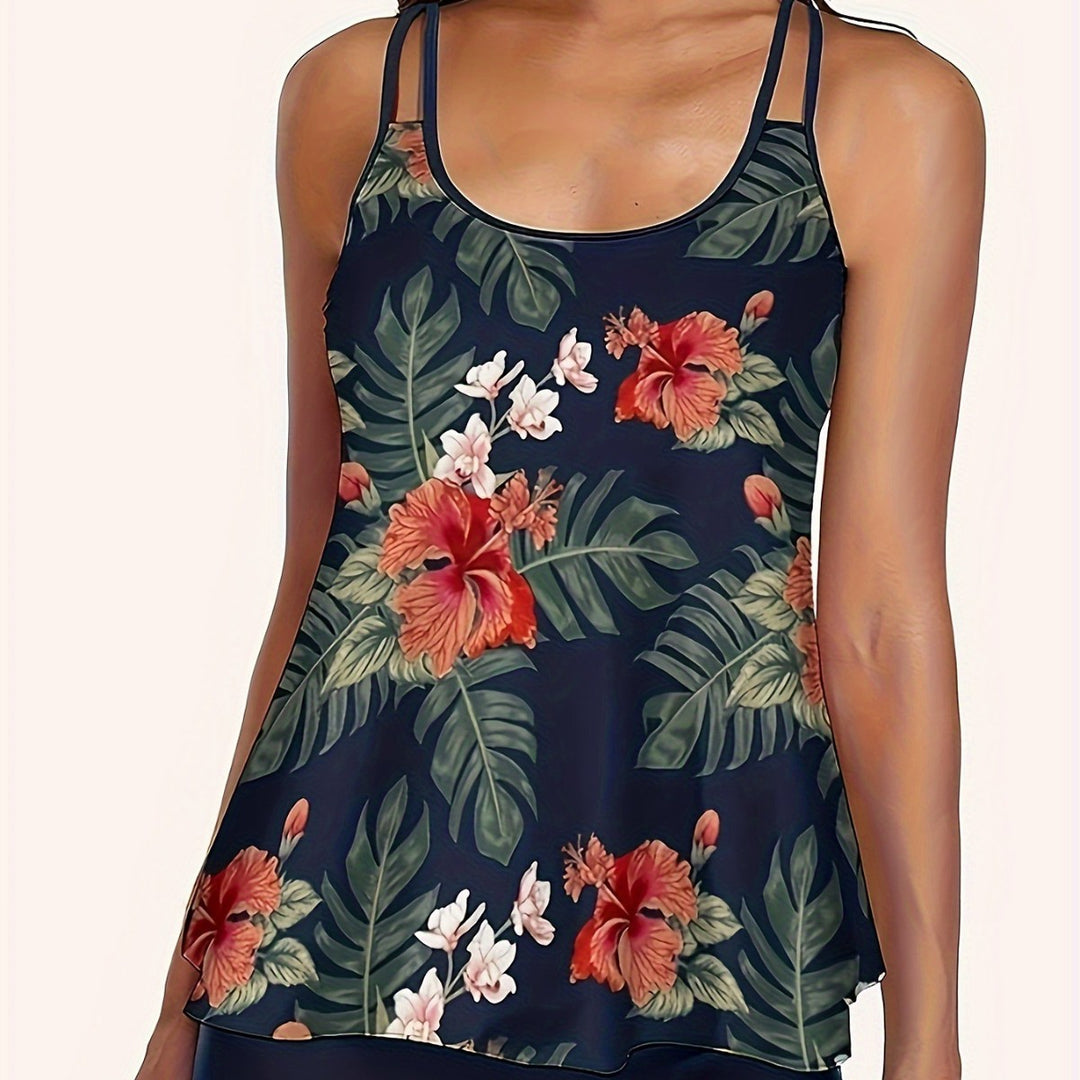 Damen Tankini mit floralem Design und lockerem Schnitt Echo Archiv