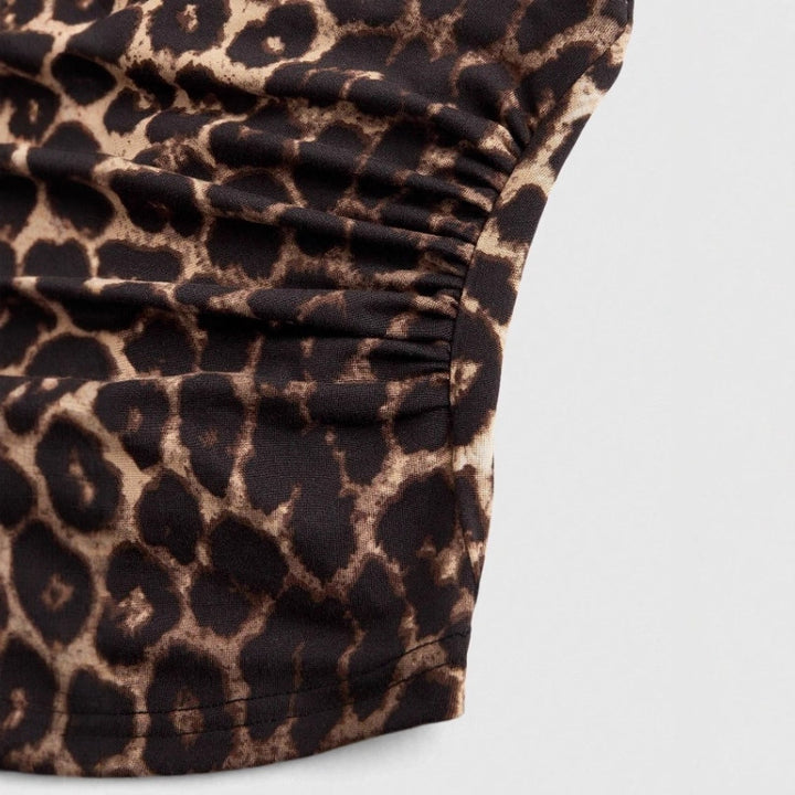 Damen Cut-Out Top mit Leo-Muster Echo Archiv