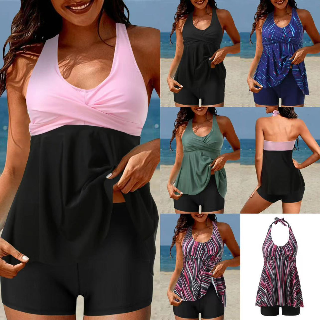 Damen Tankini-Set mit Hohe Taille und Sportlichem Flair Echo Archiv