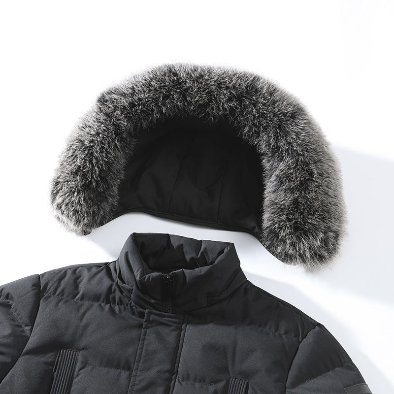 Herren Wattierter Parka im Duffle‑Stil mit Kapuze und großen Pattentaschen Echoarchiv