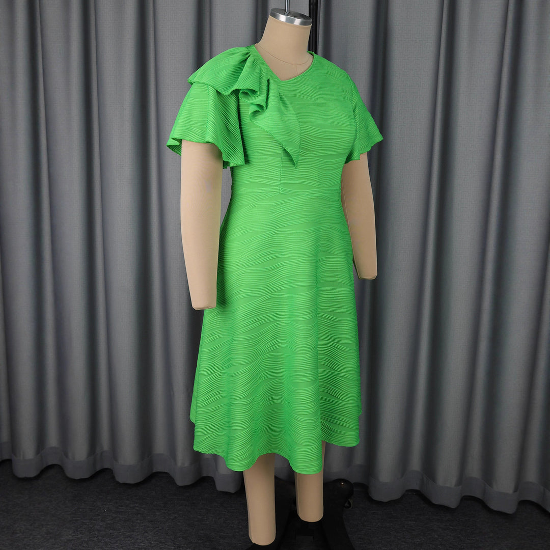 Damen elegantes Midikleid mit Rüschen-Details Echo Archiv