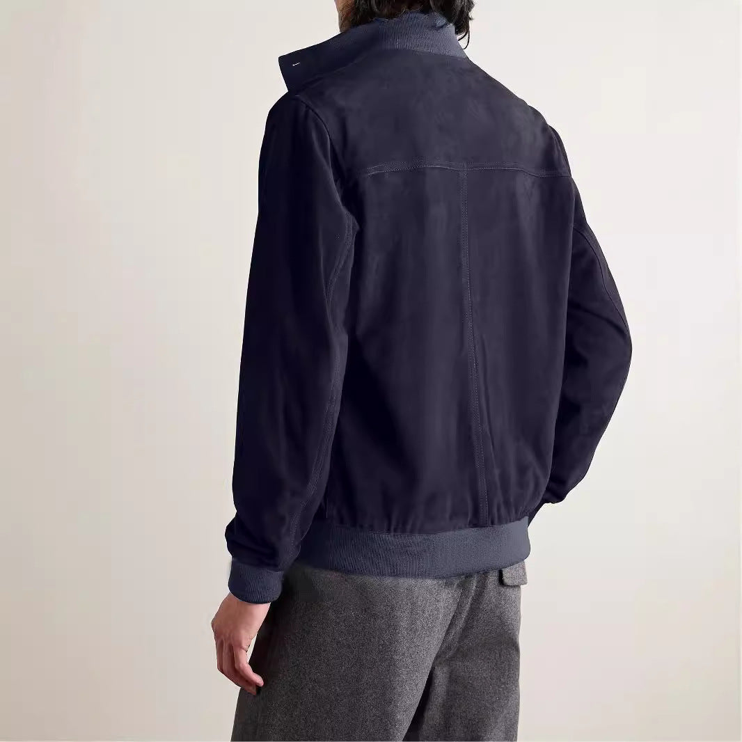 Herren funktionale Utility-Jacke mit hohem Kragen und aufgesetzten Taschen Echoarchiv