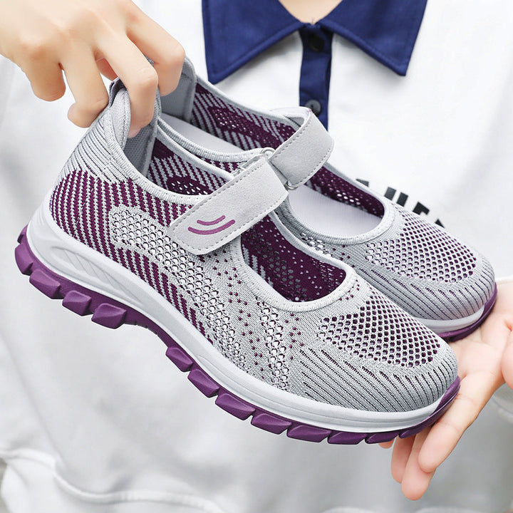 Damen Sportliche Slip-On Sneakers mit verstellbarem Riemen Echo Archiv