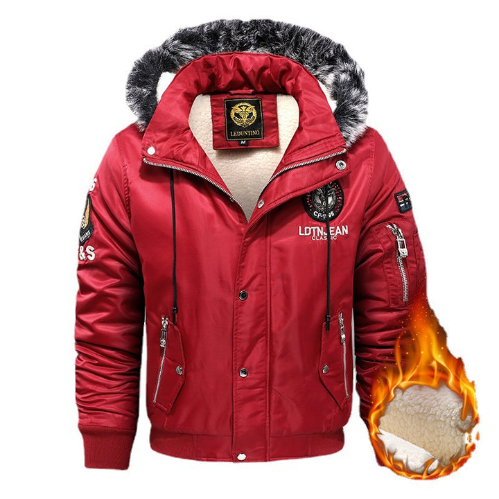 Herren nan gefütterte Winterparka mit Teddyfutter, Kunstfellkapuze und multiplen Reißverschlusstaschen Echo Archiv