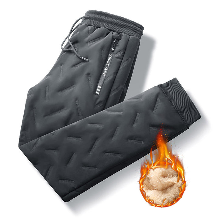 Herren Gepolsterte Thermo-Jogginghose mit Steppstruktur und Teddyfutter Echoarchiv