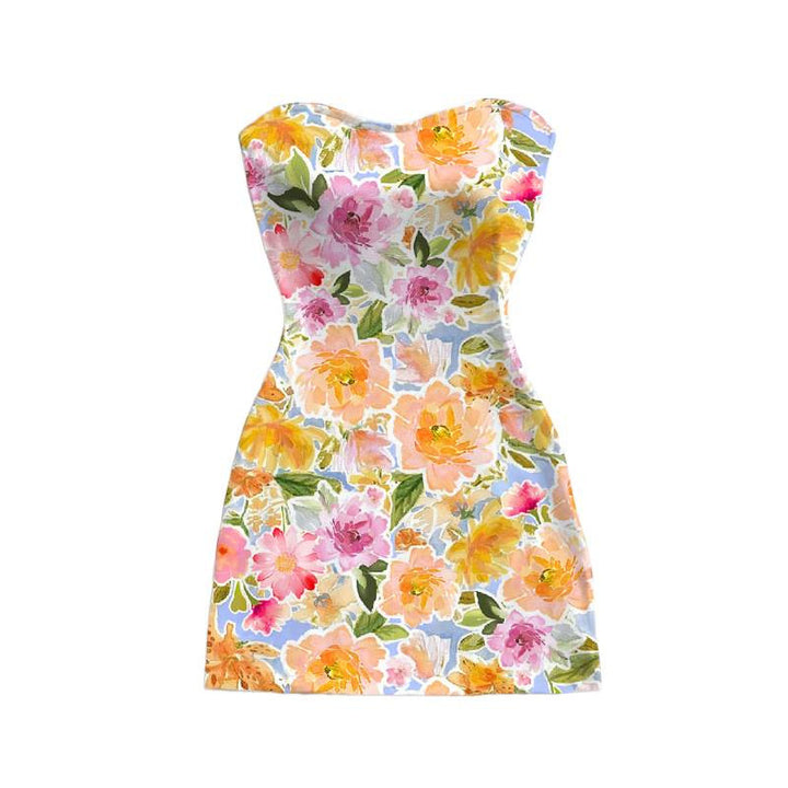 Damen Sommerliches Maxikleid mit floralem Motiv und figurbetonter Silhouette Echo Archiv