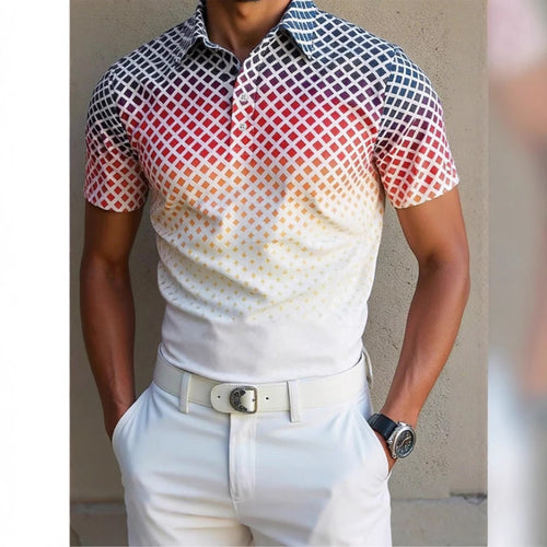 Herren Poloshirt im maritimen Streifenlook mit atmungsaktiven Eigenschaften Echoarchiv