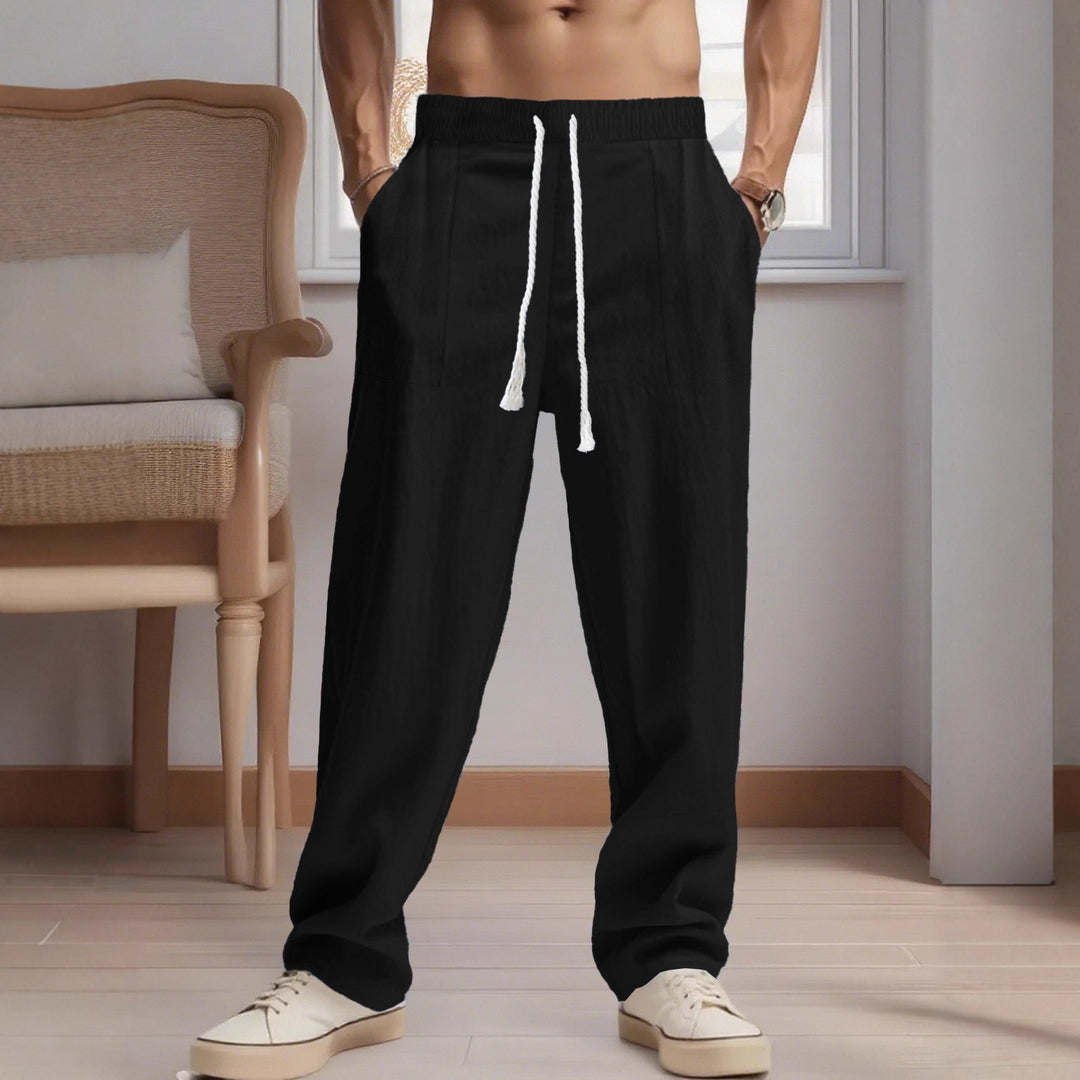 Herren bequeme Freizeithose mit elastischem Bund und Seitentaschen Echoarchiv