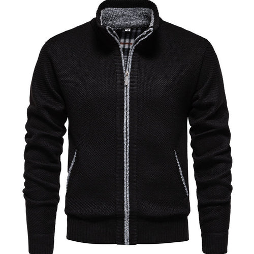Herren sportliche Strickjacke mit Stehkragen Echoarchiv