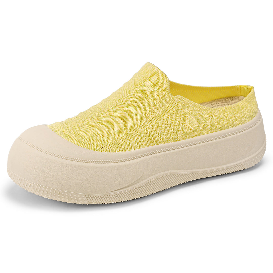 Damen nan gestrickter Slip-On Plateau-Sneaker mit nahtlosem Sockenschaft und robuster Profilsohle Echo Archiv