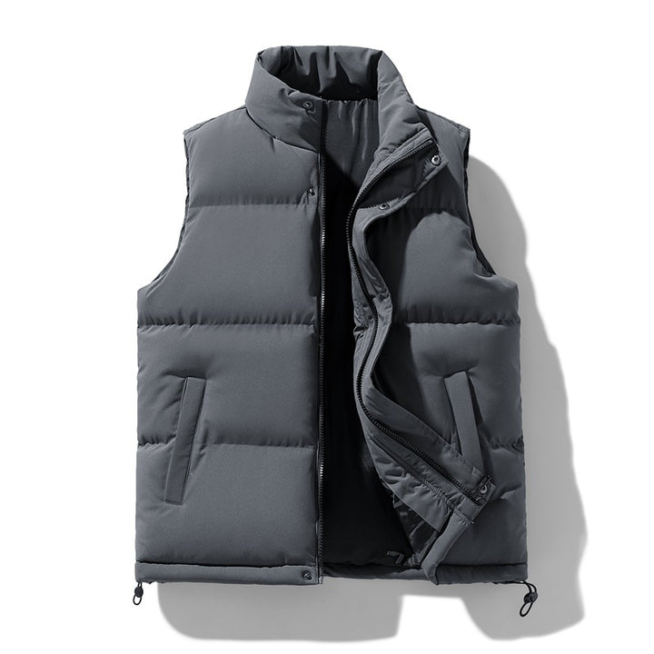 Herren Isolierende Outdoor-Steppweste mit hohem Kragen, 2‑Wege‑Reißverschluss & verdeckten Eingrifftaschen Echoarchiv