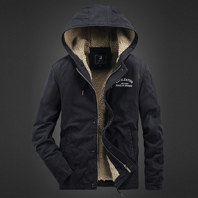 Herren Thermoisolierter Canvasparka mit vollem Sherpa-Innenfutter und Kapuze Echo Archiv