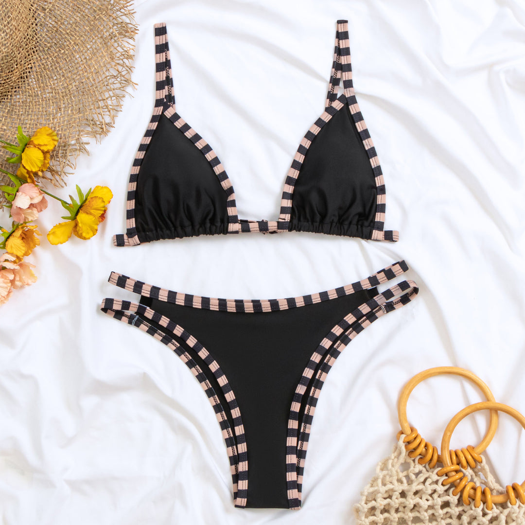 Damen Triangel-Bikini-Set mit attraktivem Rippendesign Echo Archiv