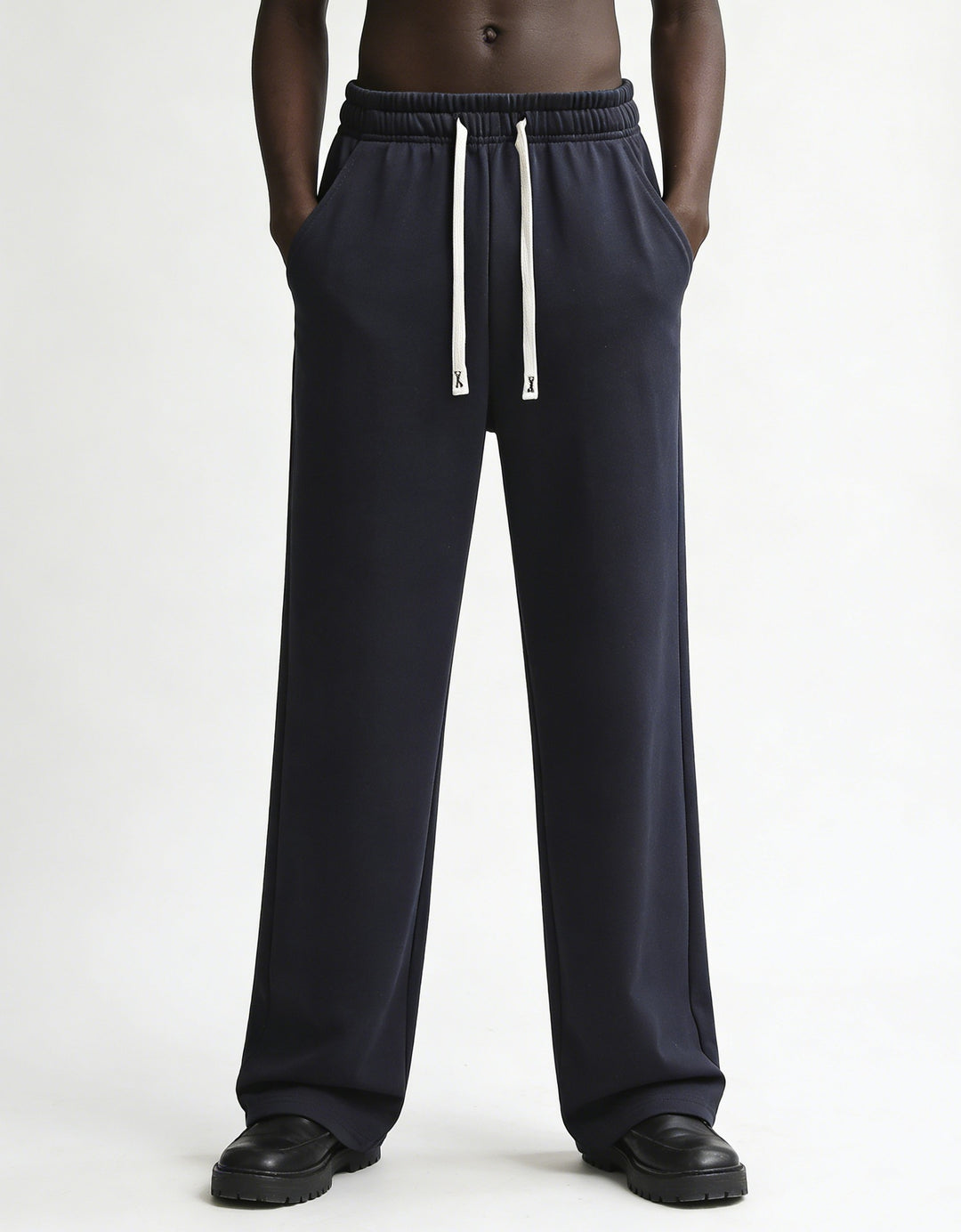 Herren Relaxed-Fit French-Terry Loungehose mit hohem Komfortbund und geradem Bein Echo Archiv