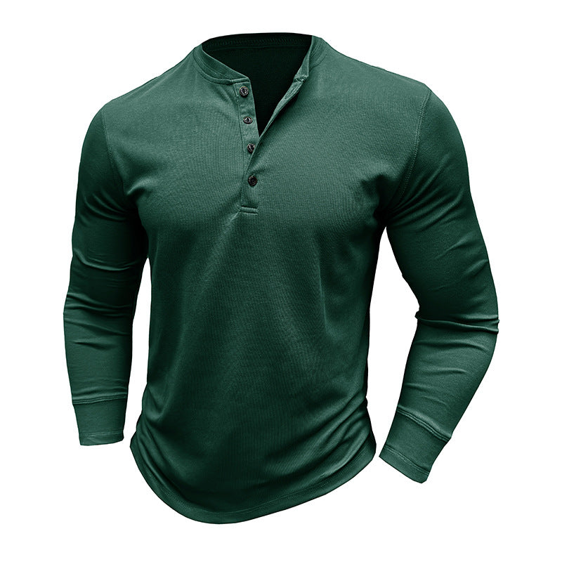 Herren Langarmshirt mit Knopfleiste Echoarchiv
