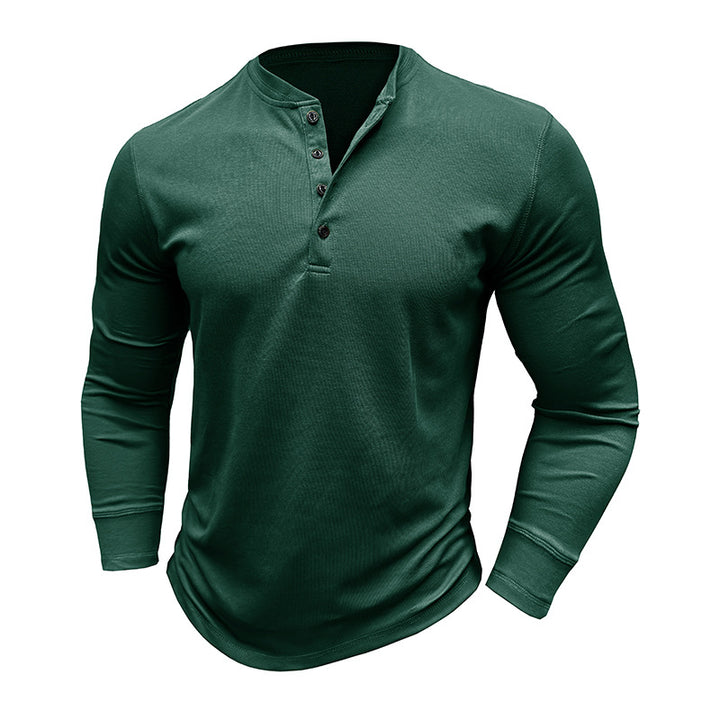 Herren Langarmshirt mit Knopfleiste Echoarchiv