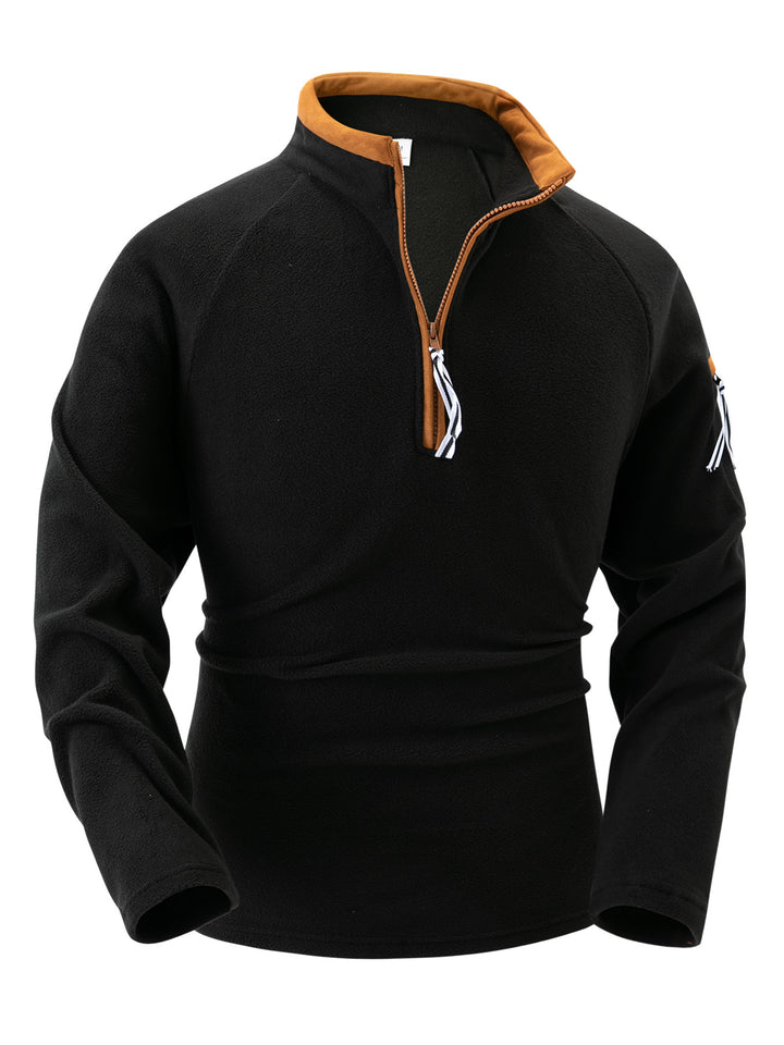 Herren Fleece-Pullover mit hohem Kragen und Reißverschluss Echoarchiv