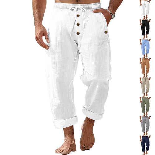 Herren luftige Strandhose mit Knopfdetails Echoarchiv