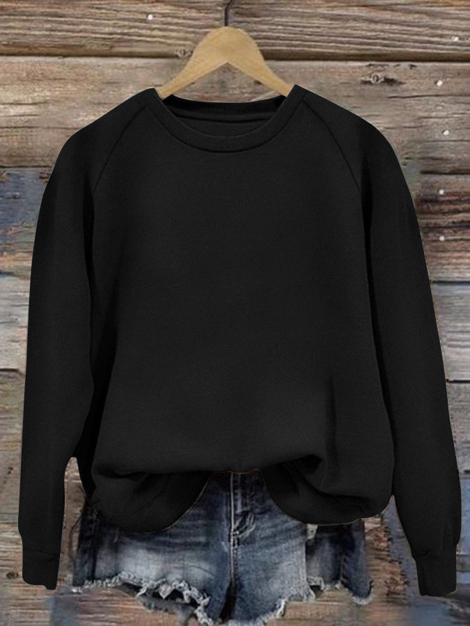 Damen Oversize Sweatshirt mit Raglanärmeln und elastischem Saum Echoarchiv