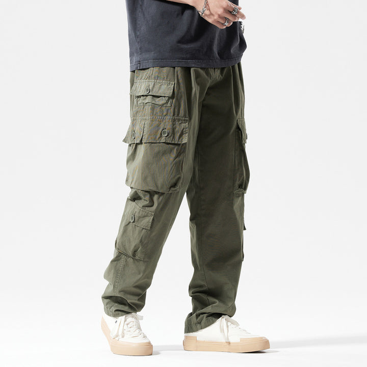 Herren Cargo-Hose mit mehreren Taschen und elastischem Bund Echoarchiv