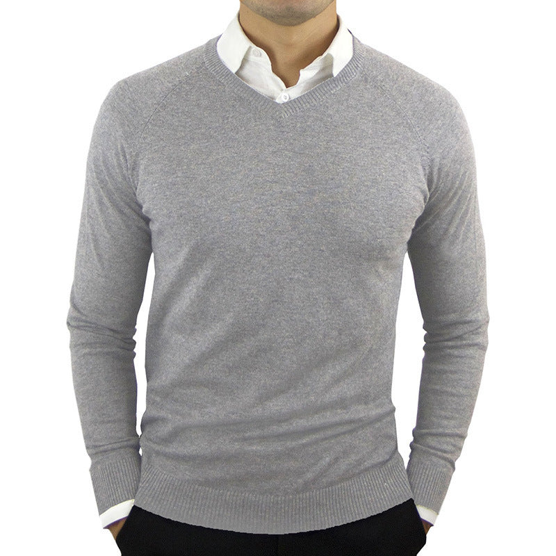 Herren V-Ausschnitt Feinstrickpullover Echoarchiv