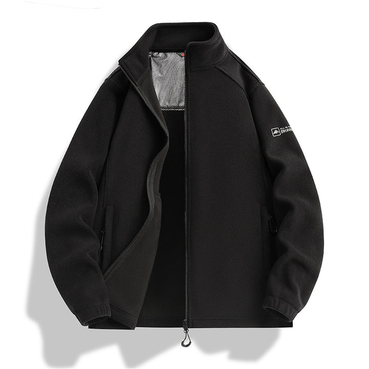 Herren Fleecejacke mit Stehkragen, Windabweisender Microfleece und Reißverschlusstaschen Echo Archiv